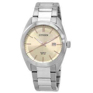 NWT Authentic Citizen Quartz Ivory Dial Men's Watch